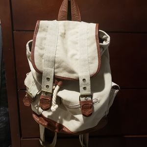 Brown Canvas Backpack